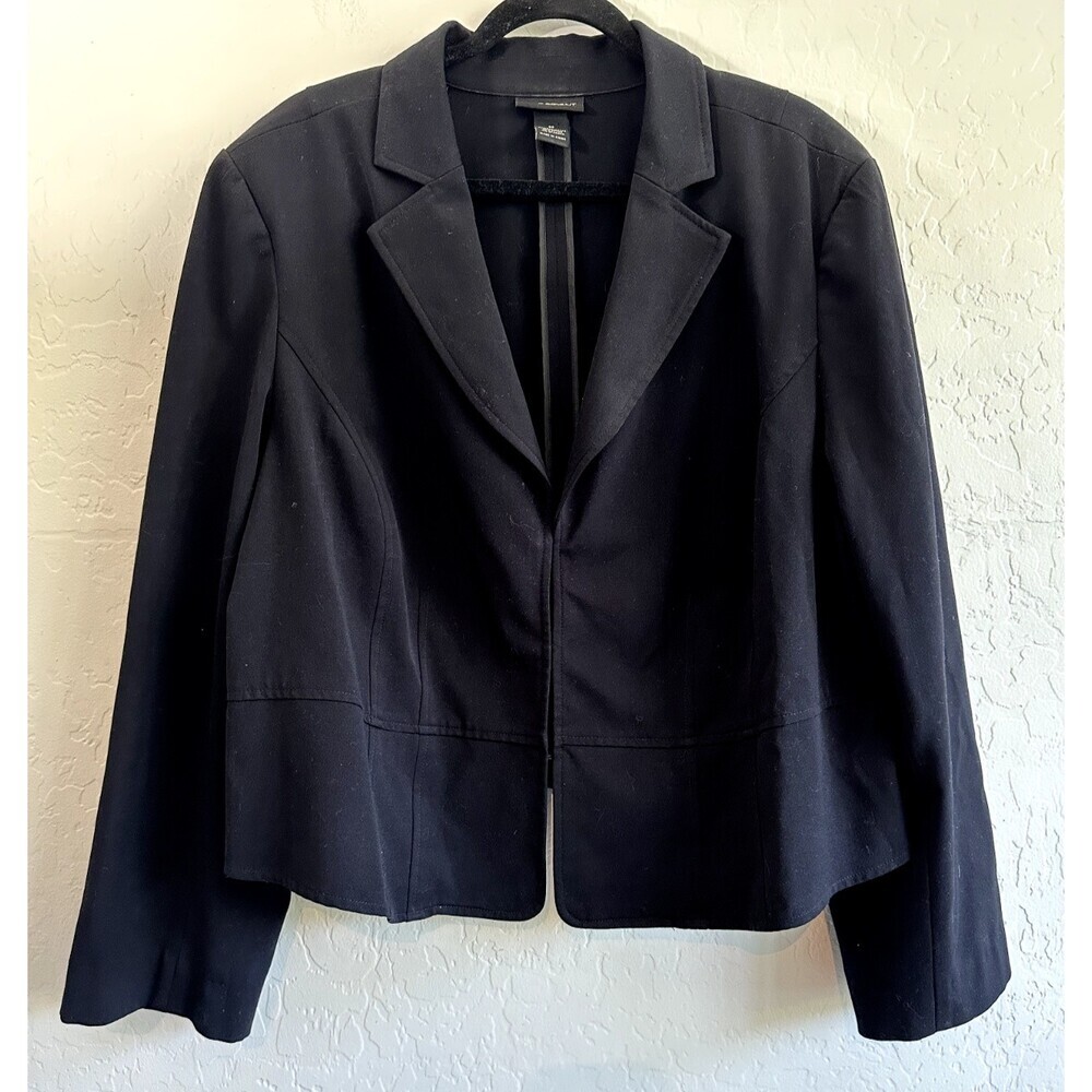Lane Bryant Black Blazer Woman's Size‎ 22 Stretch Career Workwear Office